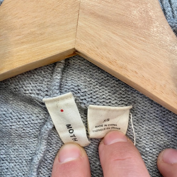 Anthropologie Light Grey Saskia Knit Sweater - Picture 5 of 5